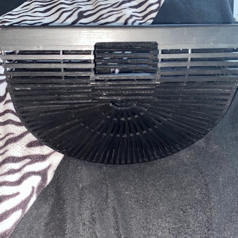 Black Wooden Purse